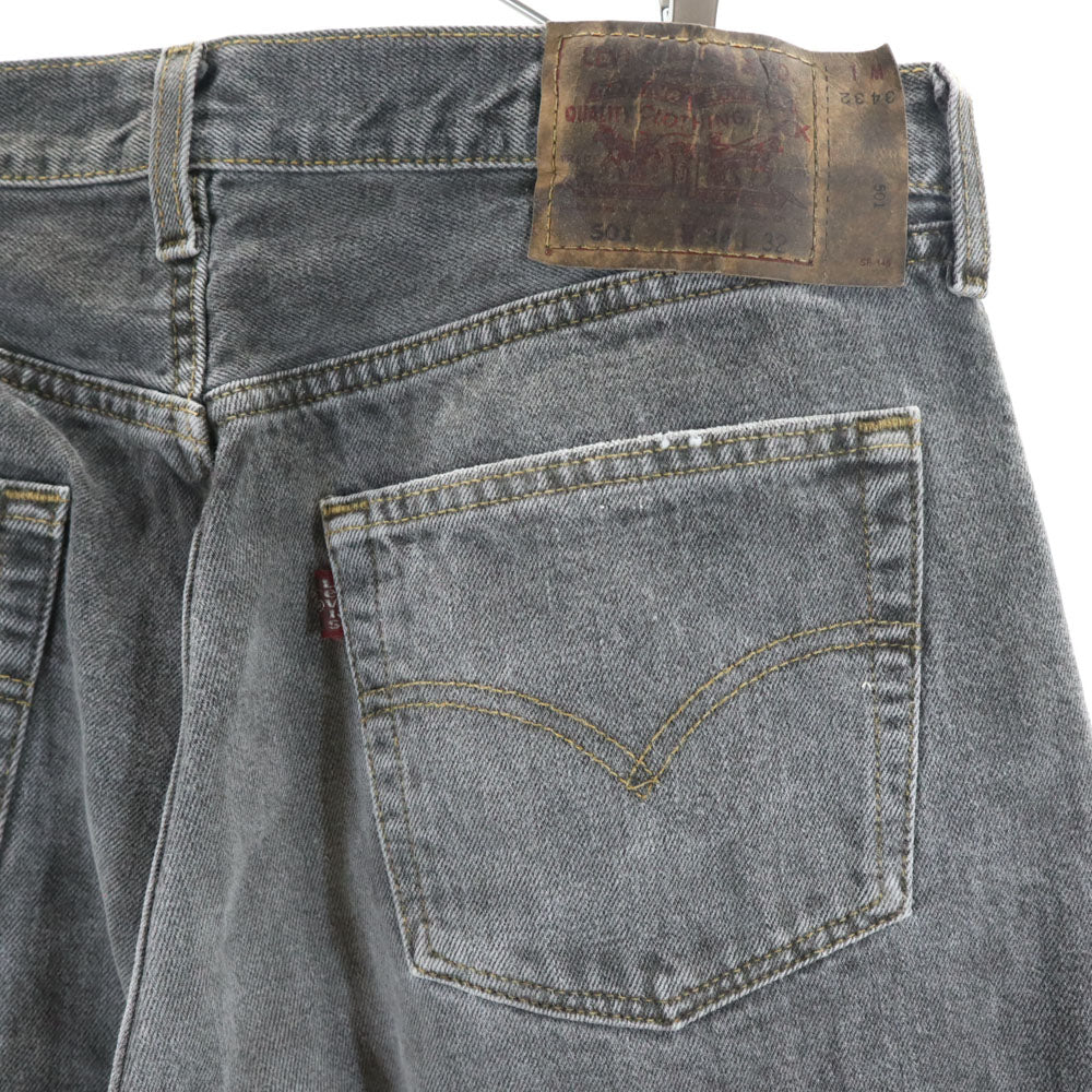 Levi's リーバイス 2001年 米国製 501 後染め ストレートデニムパンツ W34 グレー ジーパン ボタンフライ メンズ