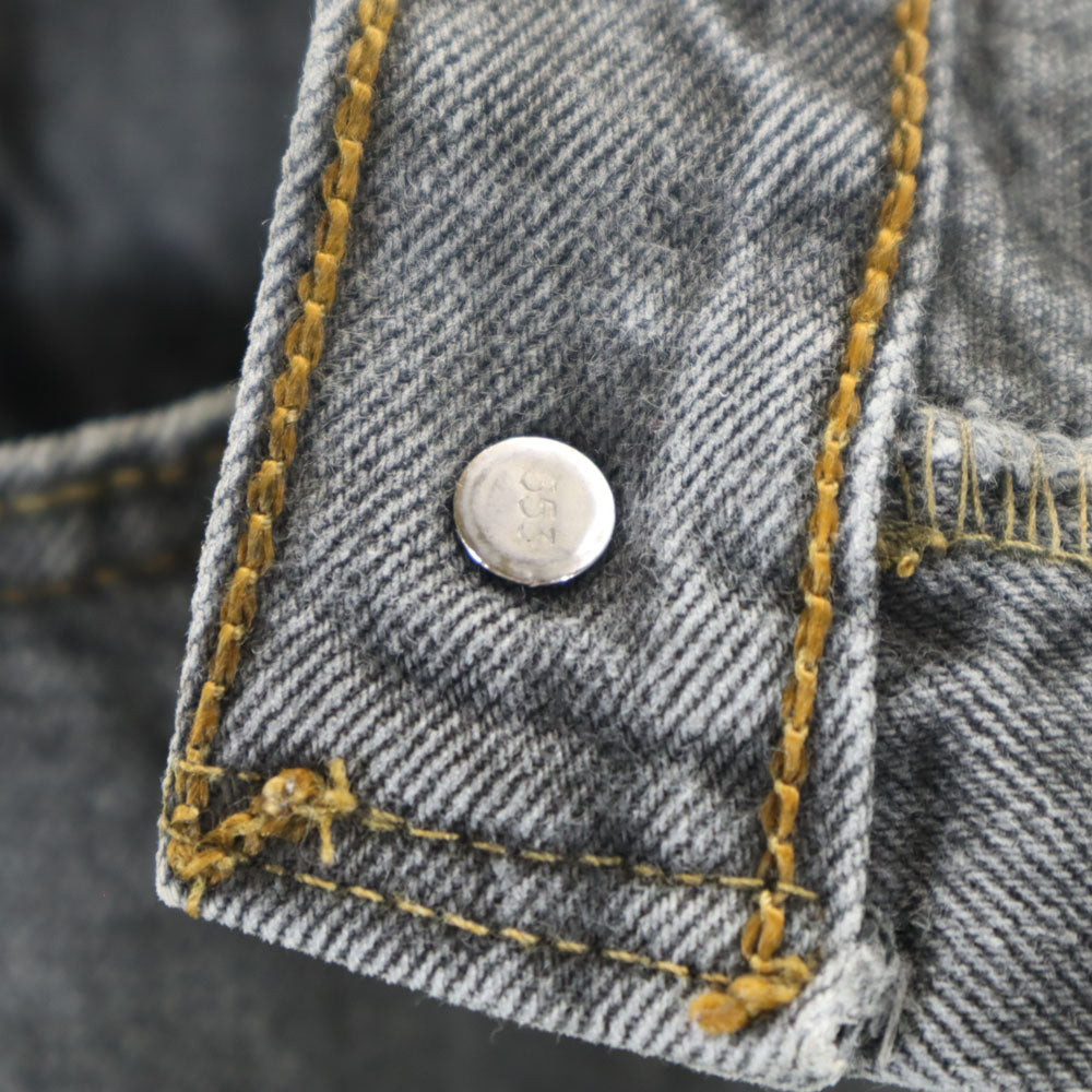 Levi's リーバイス 2001年 米国製 501 後染め ストレートデニムパンツ W34 グレー ジーパン ボタンフライ メンズ
