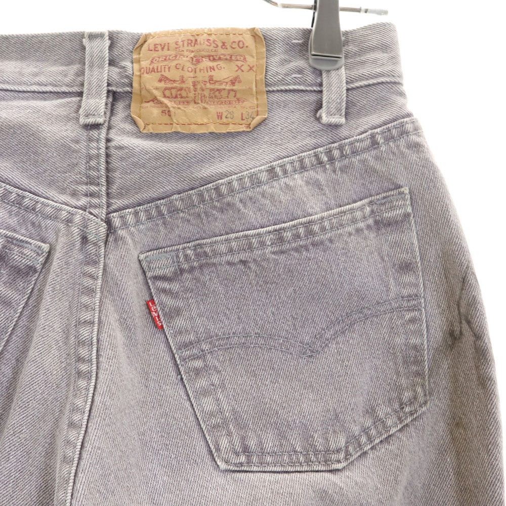 Levi's リーバイス 90s USA製 ブラックデニム 先染め デニムパンツ W28 グレー ジーンズ レディース