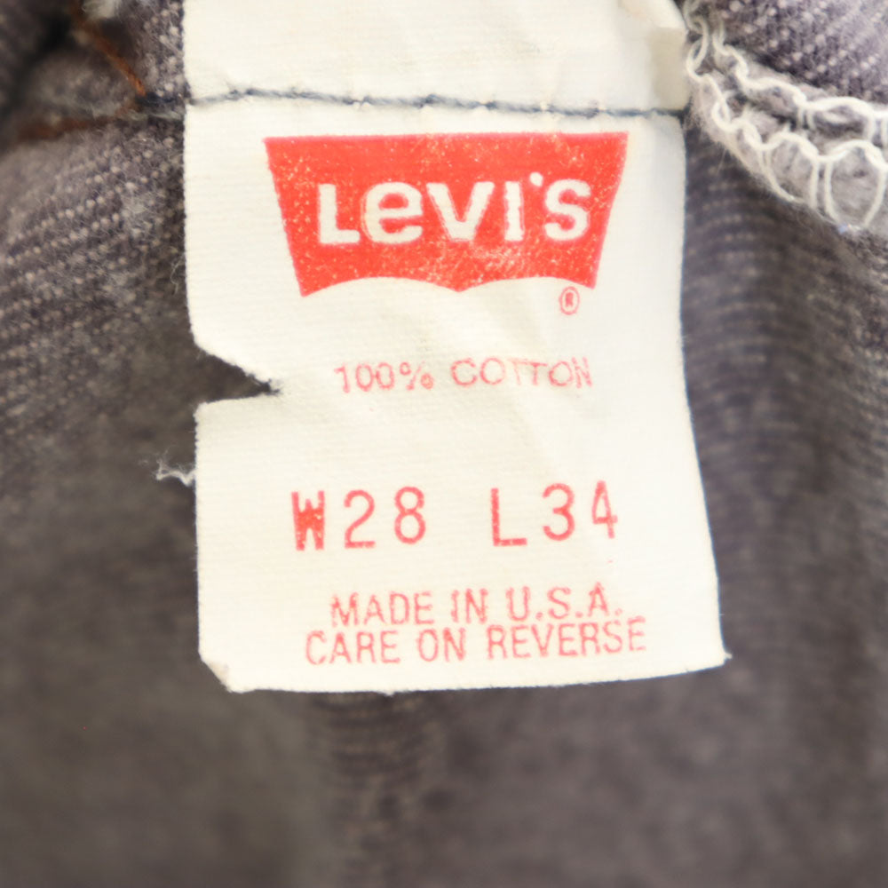 Levi's リーバイス 90s USA製 ブラックデニム 先染め デニムパンツ W28 グレー ジーンズ レディース