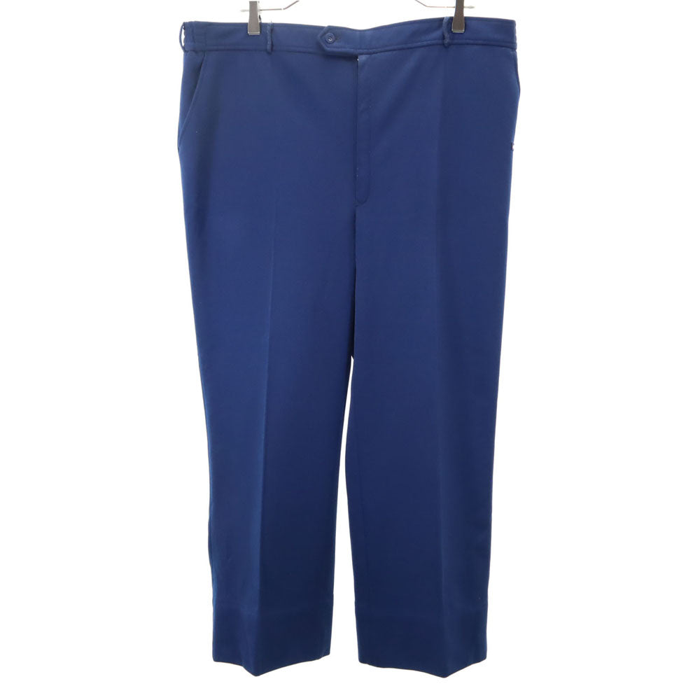 adidas アディダス 70s 西ドイツタグ デサント製 ヴィンテージ ジャージ スラックスパンツ ネイビー ウエストゴム メンズ