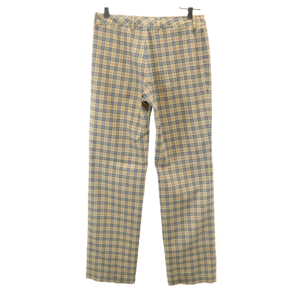 Burberrys Blue label バーバリーズブルーレーベル 90s 三陽商会 オールド チェック柄 スラックスパンツ 38 ベージュ系 レディース