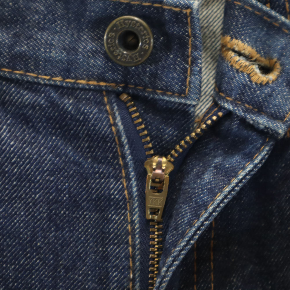 HYSTERICS ヒステリックス 日本製 ストレートデニムパンツ S ネイビー ジーパン レディース