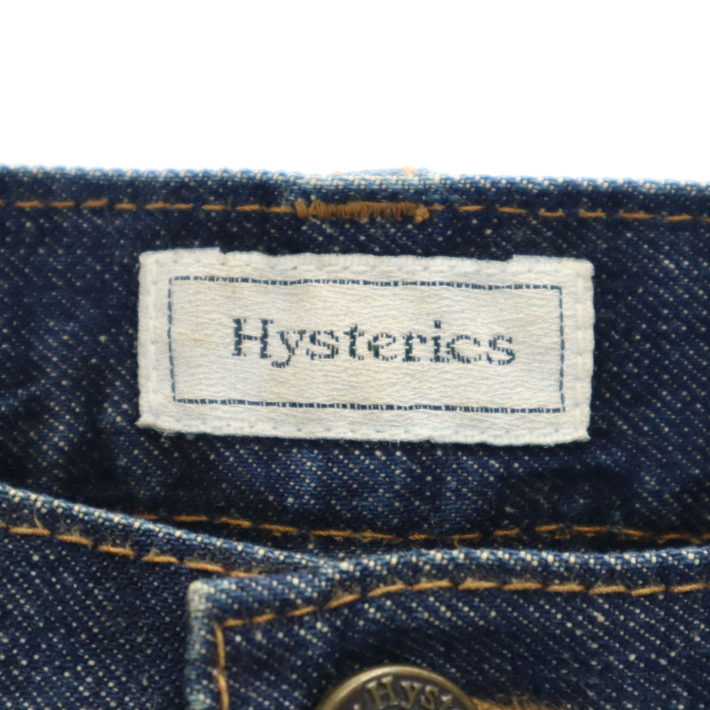 HYSTERICS ヒステリックス 日本製 ストレートデニムパンツ S ネイビー ジーパン レディース