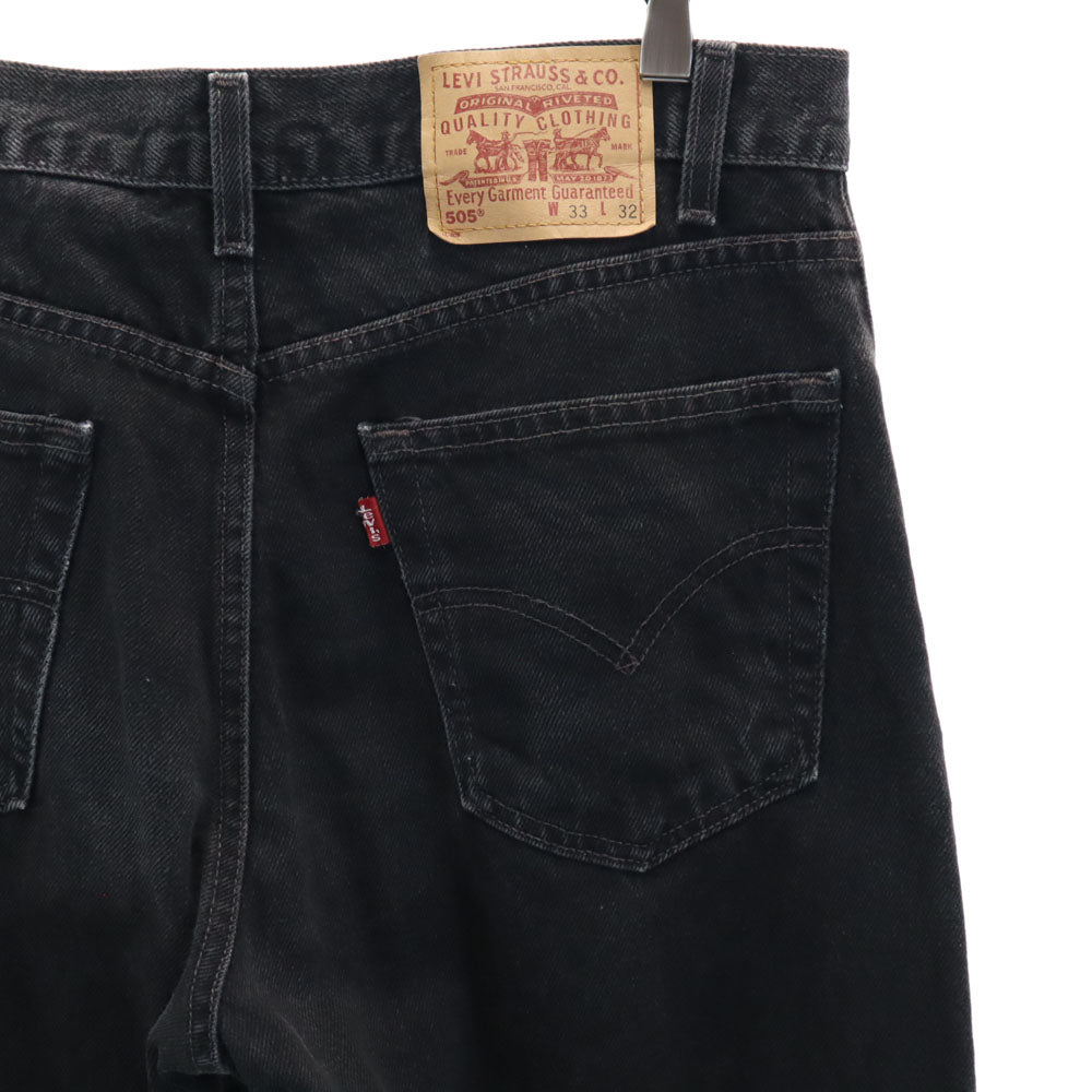 Levi's リーバイス 00s 505 先染め ブラック ストレートデニムパンツ W33 ブラック ジーンズ REGULAR FIT メンズ