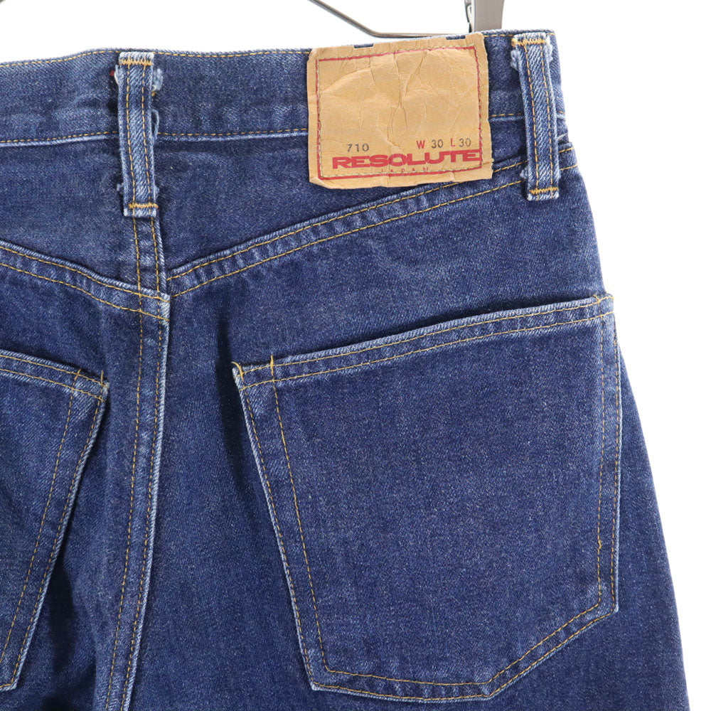 RESOLUTE リゾルト 710 日本製 デニムパンツ W30 インディゴ ジーンズ ボタンフライ メンズ