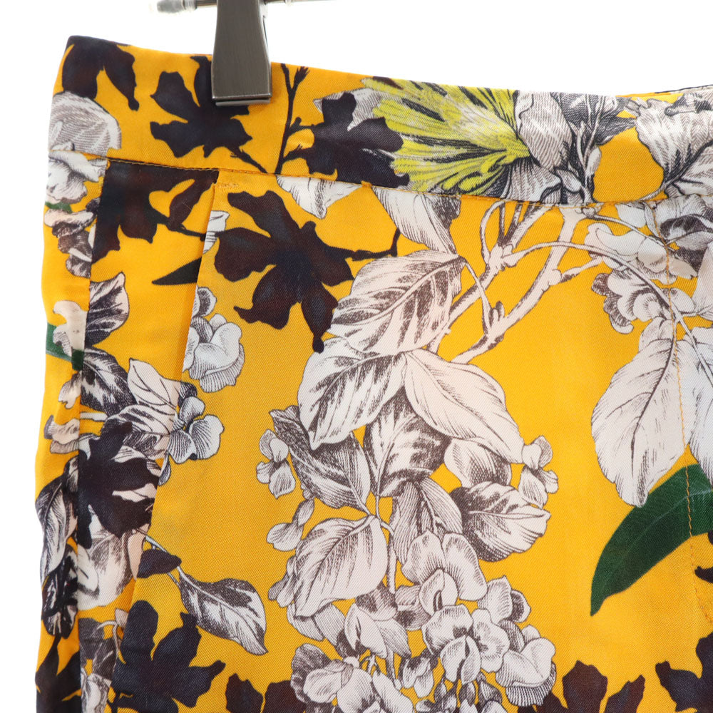 MSGM エムエスジーエム イタリア製 花柄 ロングパンツ 38 オレンジ系 ボタニカル レディース