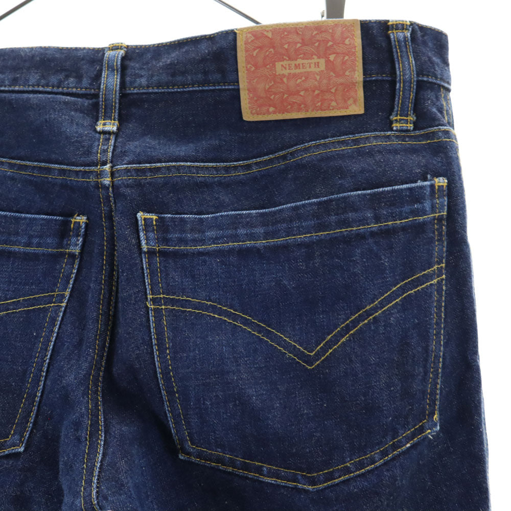 ネメス 日本製 デニム クロップドパンツ M ネイビー NEMETH ジーンズ ボタンフライ メンズ