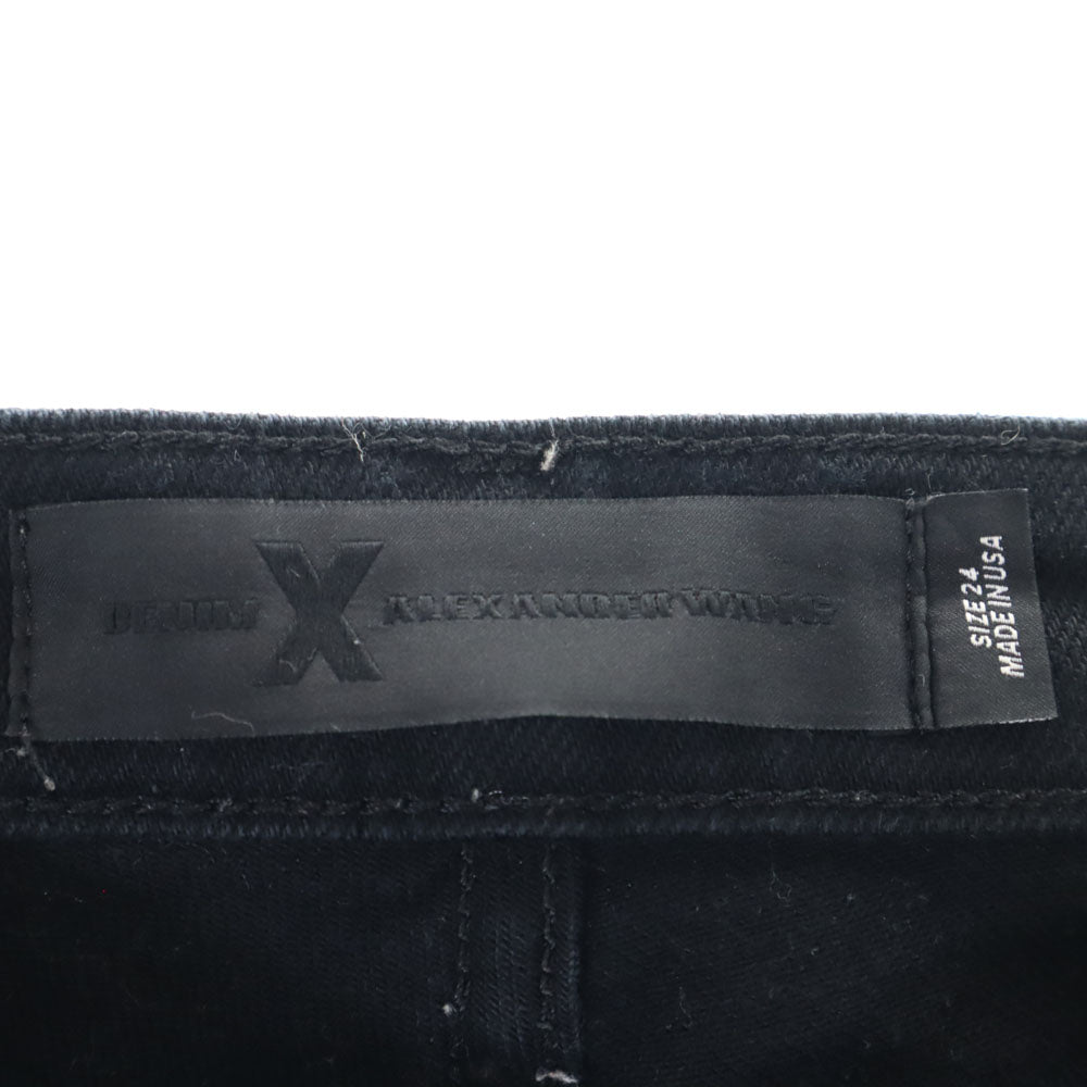 Alexander Wang アレキサンダーワン USA製 スキニーデニムパンツ w24 ブラック系 レディース