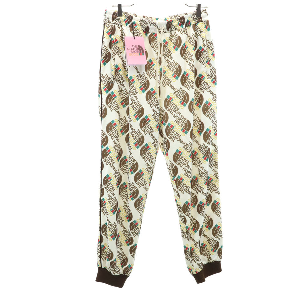 未使用 GUCCI グッチ イタリア製 ノースフェイス コラボ 総ロゴ ジャージ ジョガーパンツ M ホワイト系 X THE NORTH FACE 箱付き メンズ