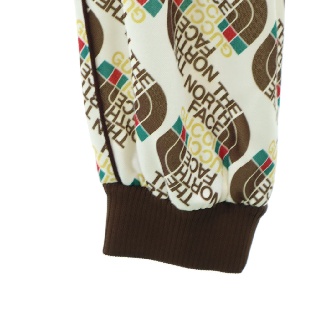 未使用 GUCCI グッチ イタリア製 ノースフェイス コラボ 総ロゴ ジャージ ジョガーパンツ M ホワイト系 X THE NORTH FACE 箱付き メンズ