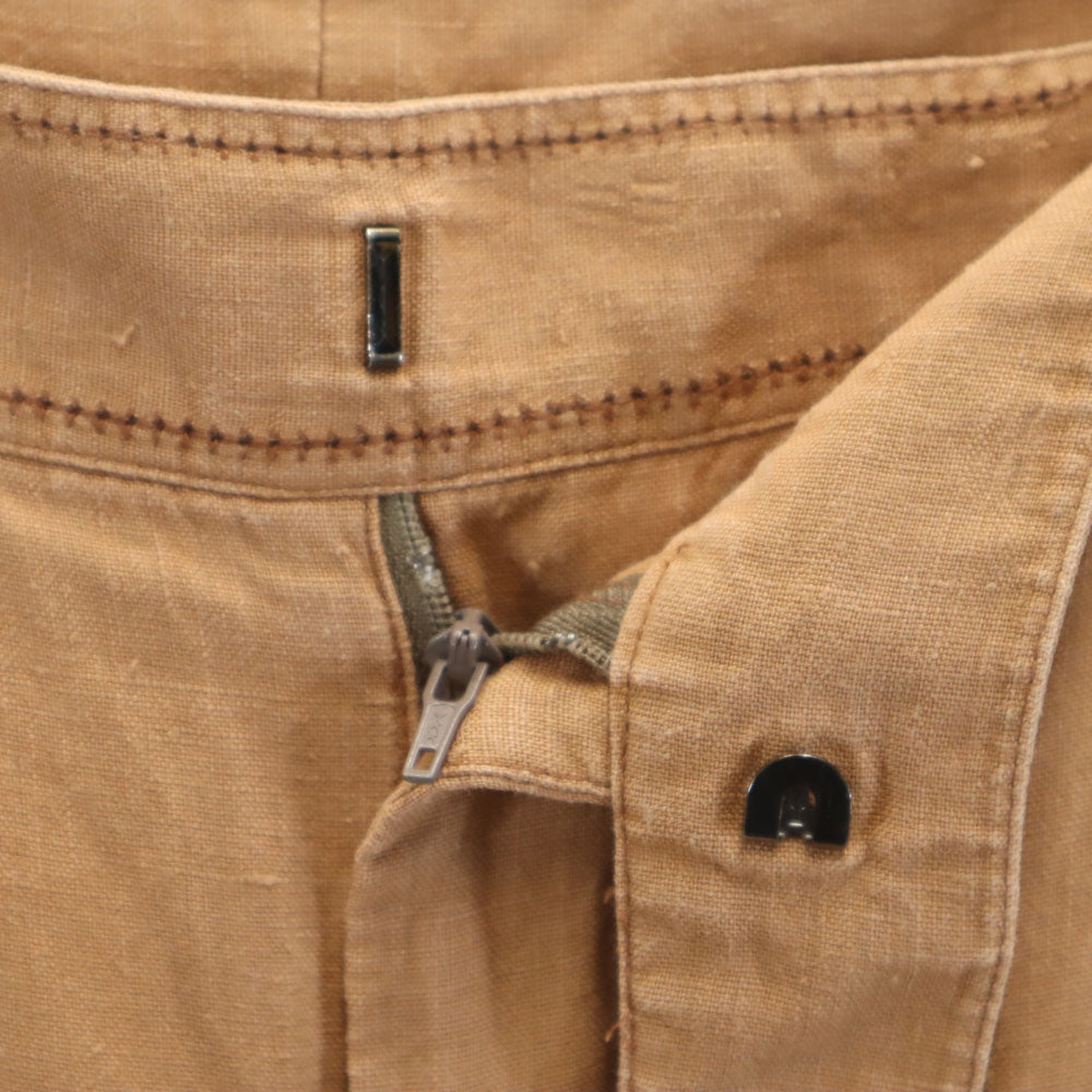 イッセイミヤケ 90s オールド オンリミット リネンパンツ S ブラウン系 ISSEY MIYAKE レディース