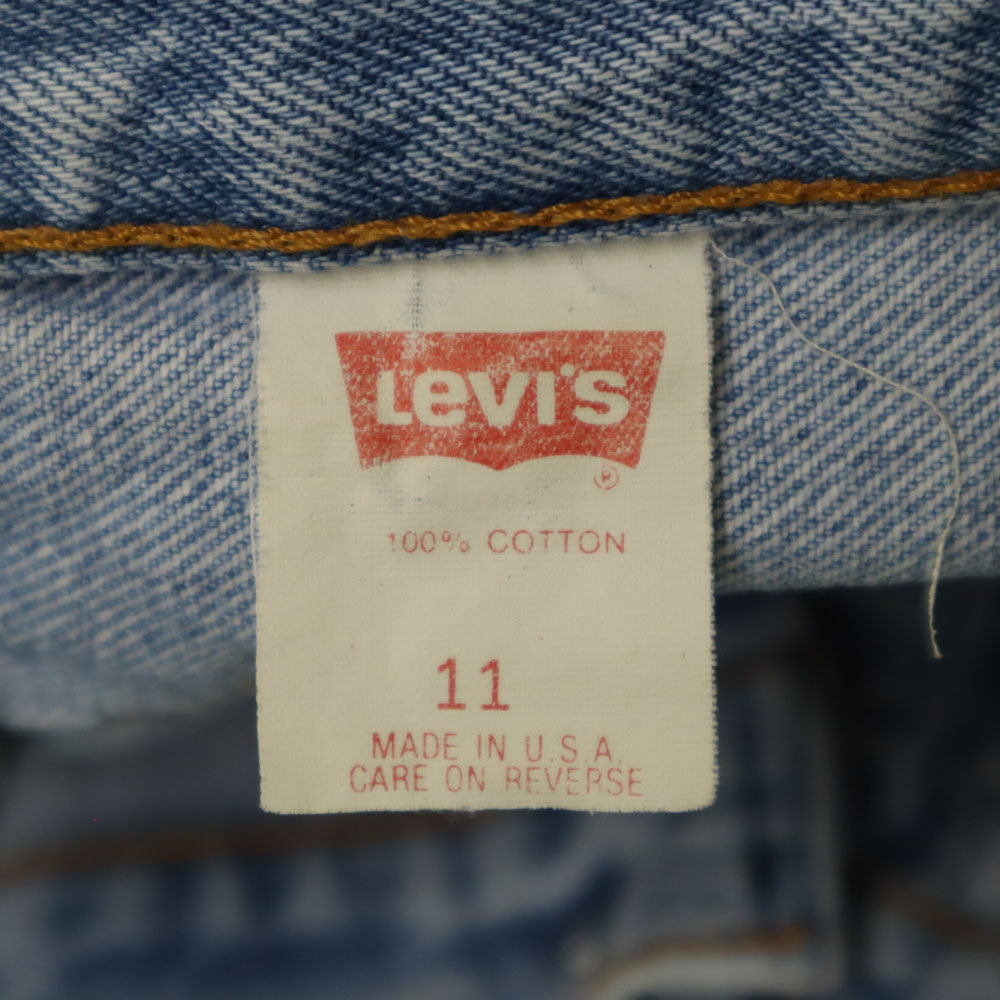 Levi's リーバイス 90s 17501-0115 USA製 カットオフ テーパードデニムパンツ 11 ボタンフライ レディース