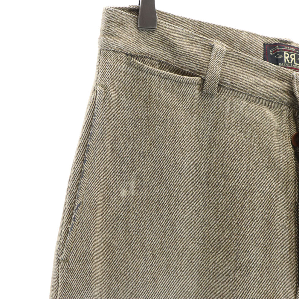 RRL ダブルアールエル 90s 赤3星 初期タグ オールド テーパードパンツ ブラウン系 RALPH LAUREN ボタンフライ メンズ