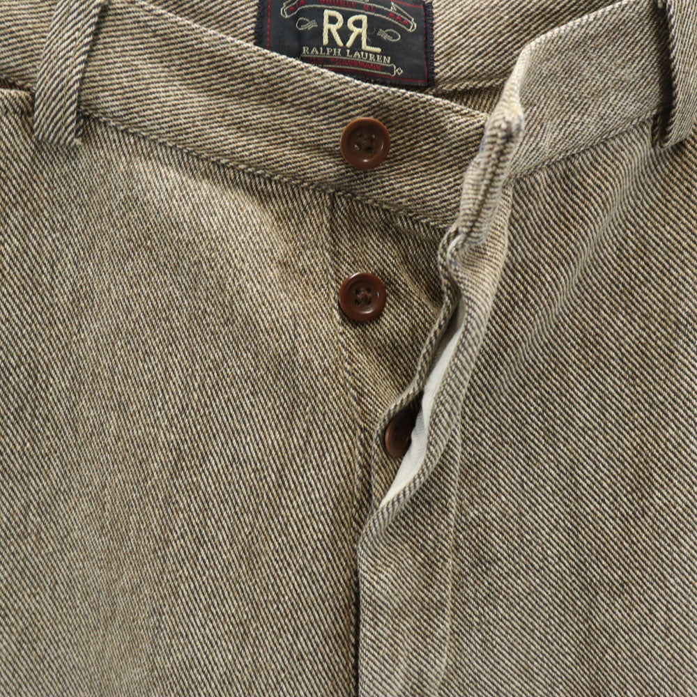 RRL ダブルアールエル 90s 赤3星 初期タグ オールド テーパードパンツ ブラウン系 RALPH LAUREN ボタンフライ メンズ