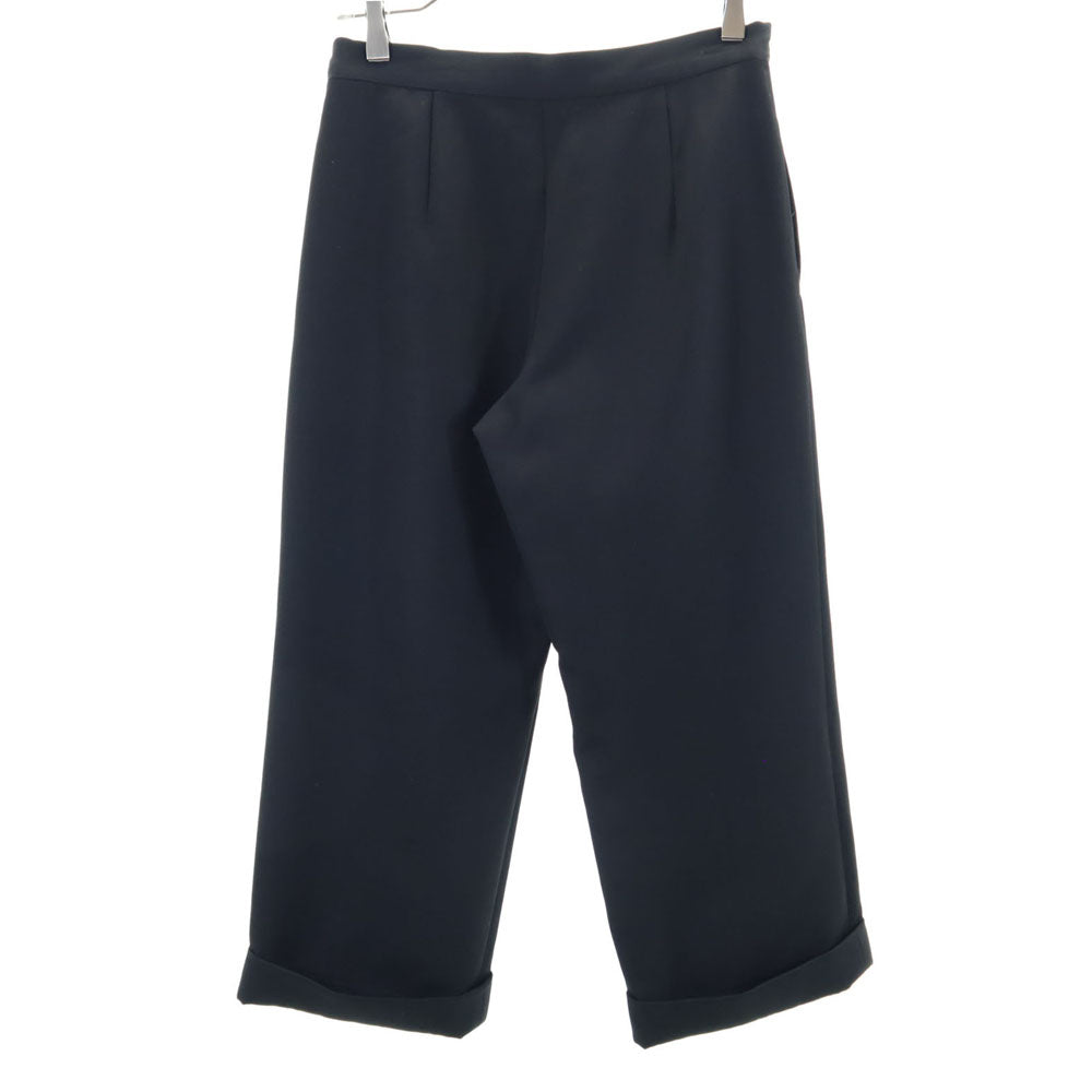 Yohji Yamamoto ヨウジヤマモト ウールブレンド クロップド丈 スラックスパンツ 1 黒 メンズ