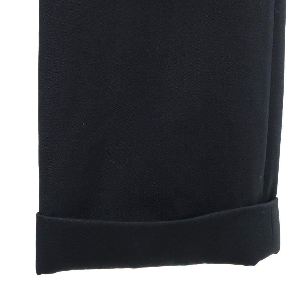 Yohji Yamamoto ヨウジヤマモト ウールブレンド クロップド丈 スラックスパンツ 1 黒 メンズ