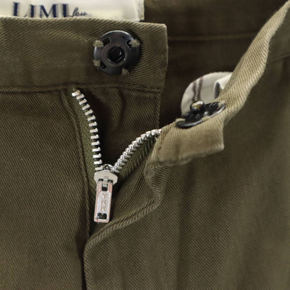 LIMI feu リミフゥ 日本製 コットンパンツ S カーキ系 レディース