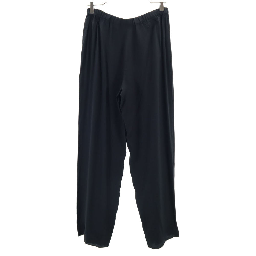 ADPINA 未使用 イタリア製 シルク ロングパンツ 46 ブラック タグ付き ウエストゴム レディース