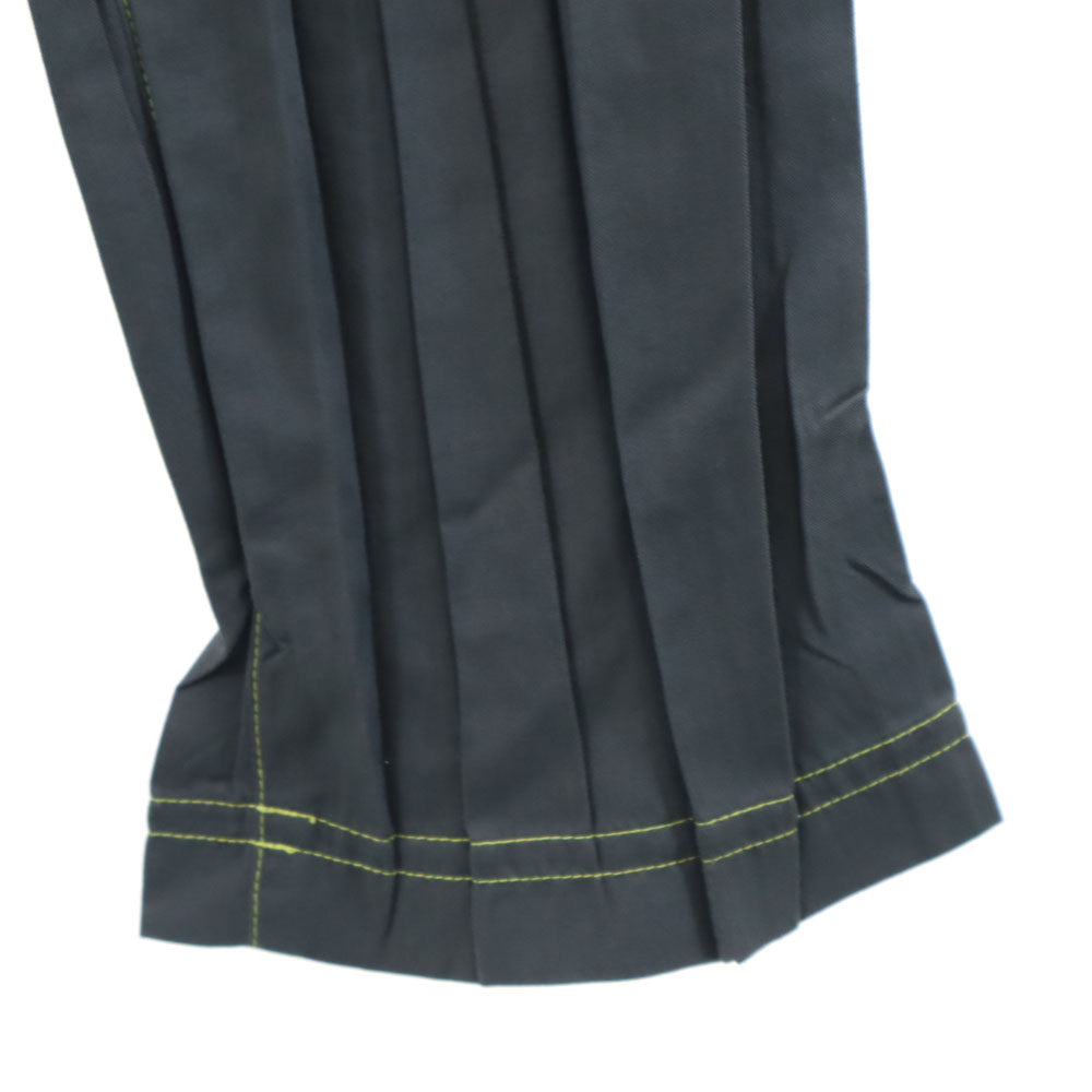 ISSEY MIYAKE イッセイミヤケ 日本製 プリーツ加工 ロングパンツ S チャコールグレー メンズ