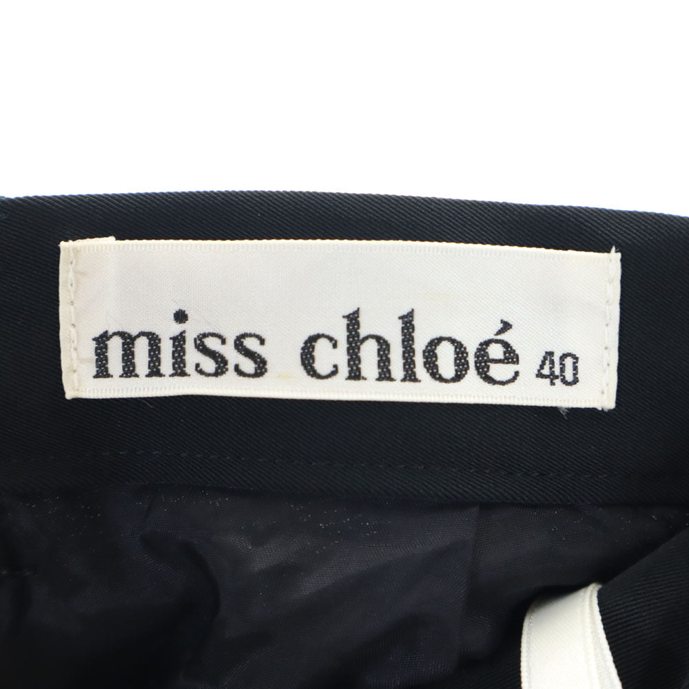 miss chloe ミスクロエ 日本製 スラックスパンツ 40 ブラック レディース