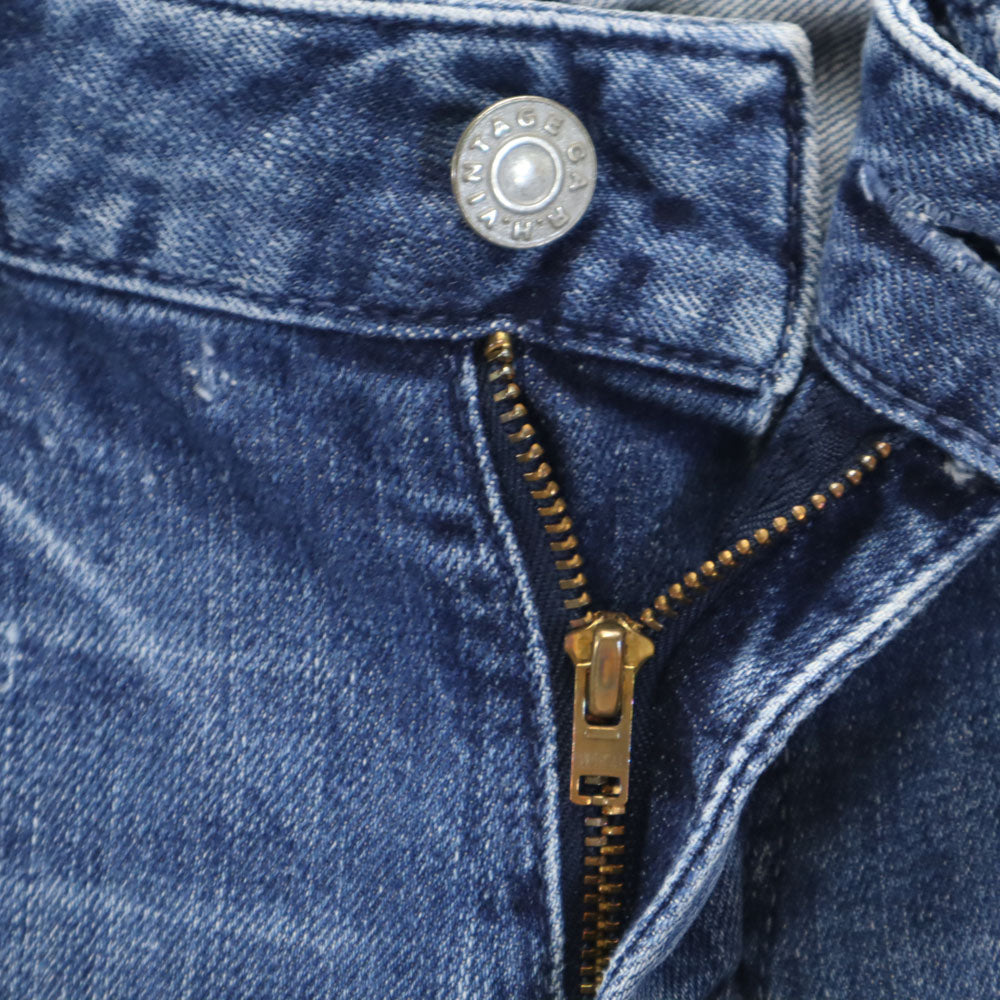 R.H Vintage ロンハーマンヴィンテージ 日本製 カットオフ加工 スキニーデニムパンツ W24 ブルー系 ジーンズ レディース