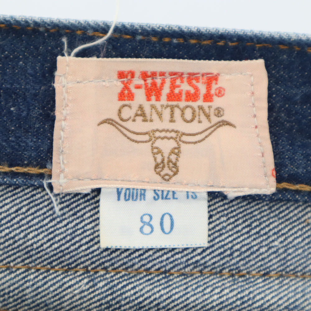 キャントン 70s ヴィンテージ デニムパンツ 80cm ブルー系 CANTON X-WEST ジーンズ メンズ