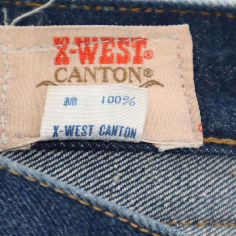 キャントン 70s ヴィンテージ デニムパンツ 80cm ブルー系 CANTON X-WEST ジーンズ メンズ