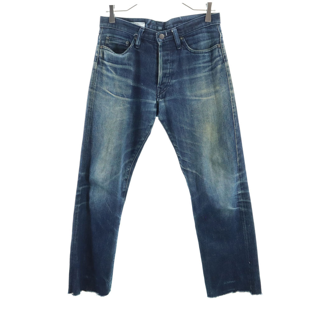 KITSUNE キツネ 日本製 カットオフ ストレートデニムパンツ w29 ボタンフライ メンズ