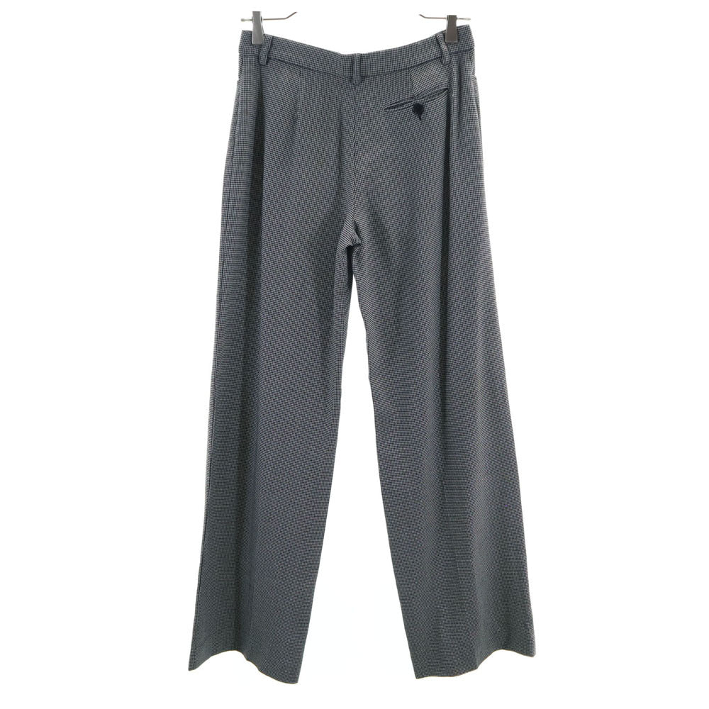 Emporio Armani エンポリオアルマーニ チェック柄 ウールパンツ 38 ブラック×ホワイト レディース