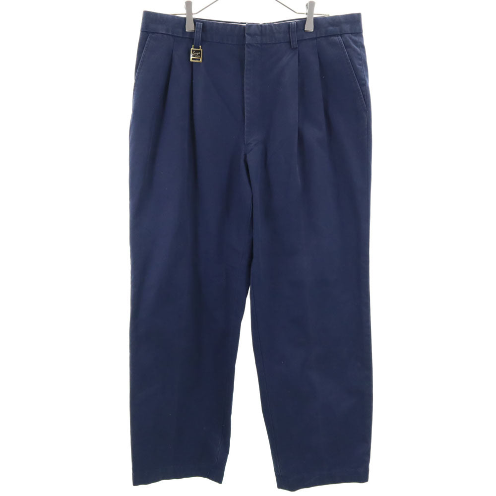 ケンゾージーンズ 90s 日本製 オールド チノパンツ 91cm ネイビー KENZO JEANS ビッグサイズ ボタンフライ メンズ