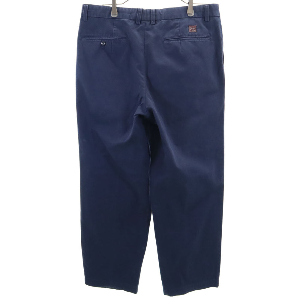 ケンゾージーンズ 90s 日本製 オールド チノパンツ 91cm ネイビー KENZO JEANS ビッグサイズ ボタンフライ メンズ