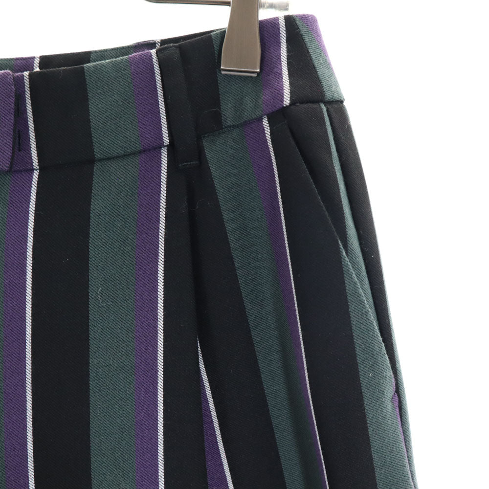 MAX&CO マックスアンドコー ブルガリア製 ストライプ柄 テーパード トラウザー パンツ 46 グリーン 他 レディース