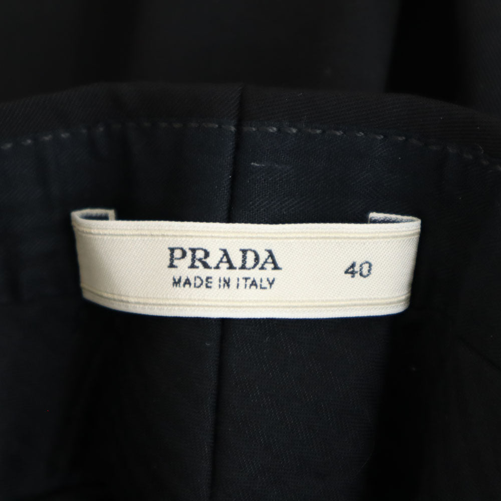 プラダ イタリア製 テーパードパンツ 40 ブラック PRADA レディース
