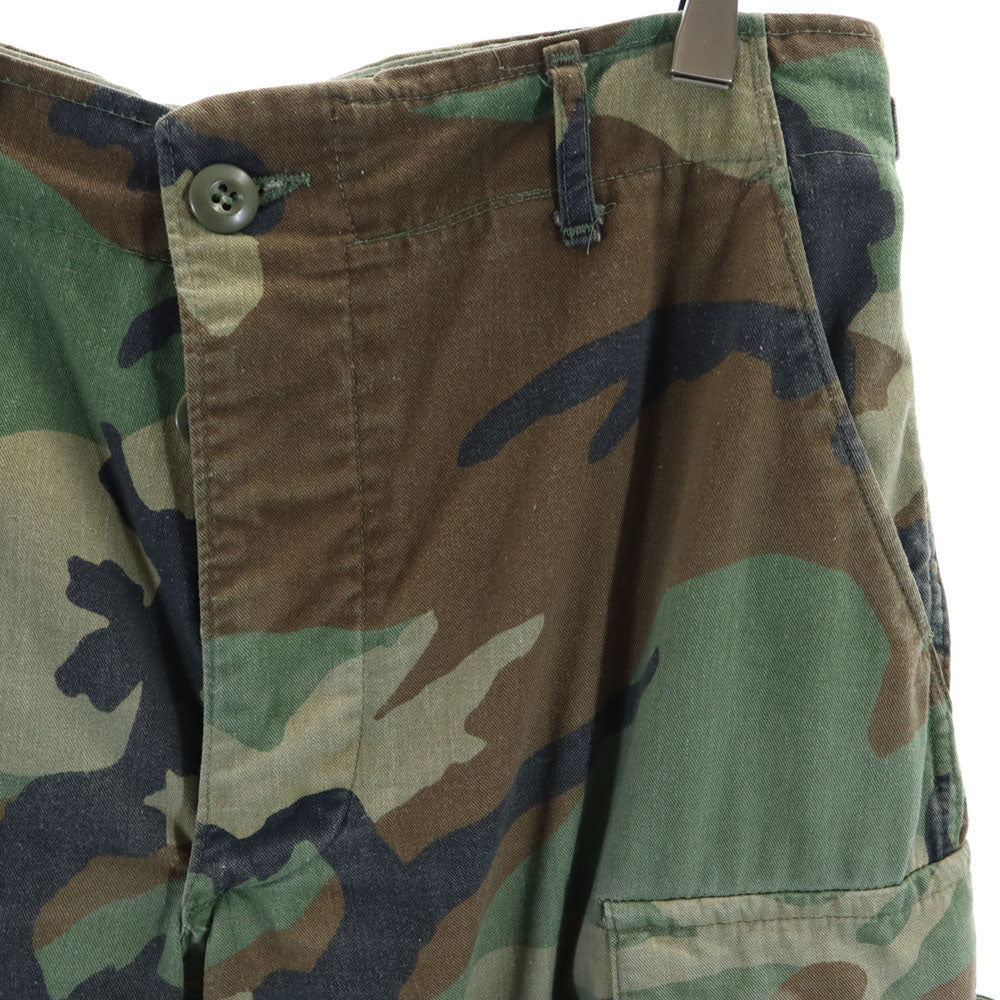 アメリカ軍 オールド カモフラージュ柄 カーゴパンツ グリーン US ARMY ボタンフライ メンズ