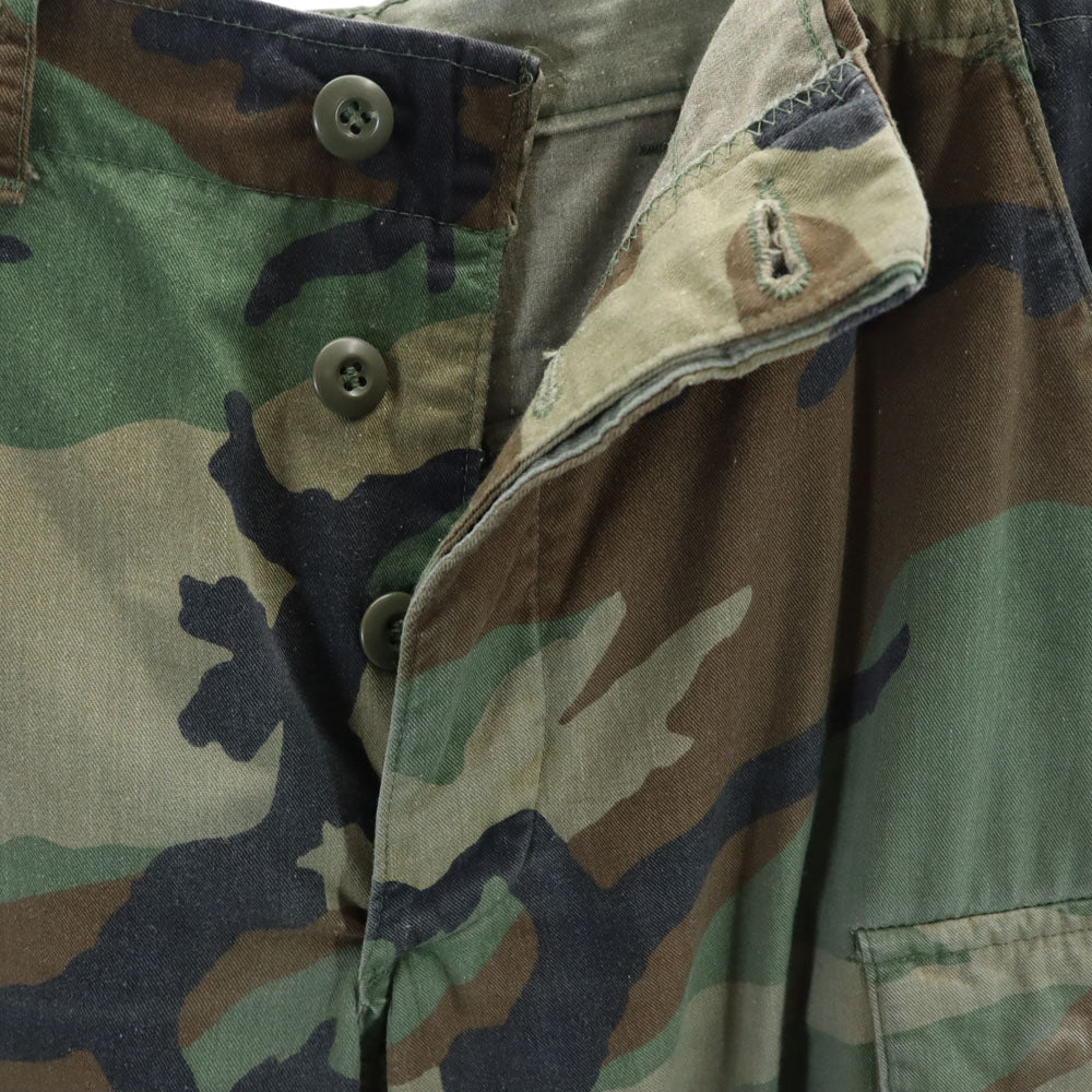 アメリカ軍 オールド カモフラージュ柄 カーゴパンツ グリーン US ARMY ボタンフライ メンズ