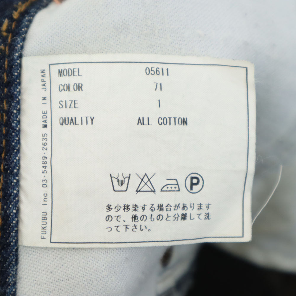 YAECA ヤエカ デニムパンツ 1 インディゴ ボタンフライ ジーンズ レディース