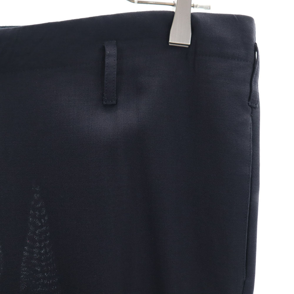 エンポリオアルマーニ イタリア製 スラックスパンツ 8/42 濃紺 Emporio Armani トラウザー レディース