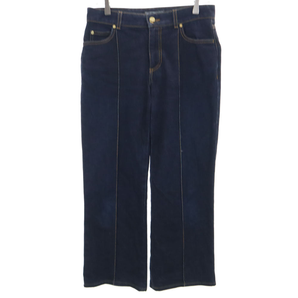 サルヴァトーレフェラガモ ストレートデニムパンツ 38 ネイビー Salvatore Ferragamo ジーパン レディース