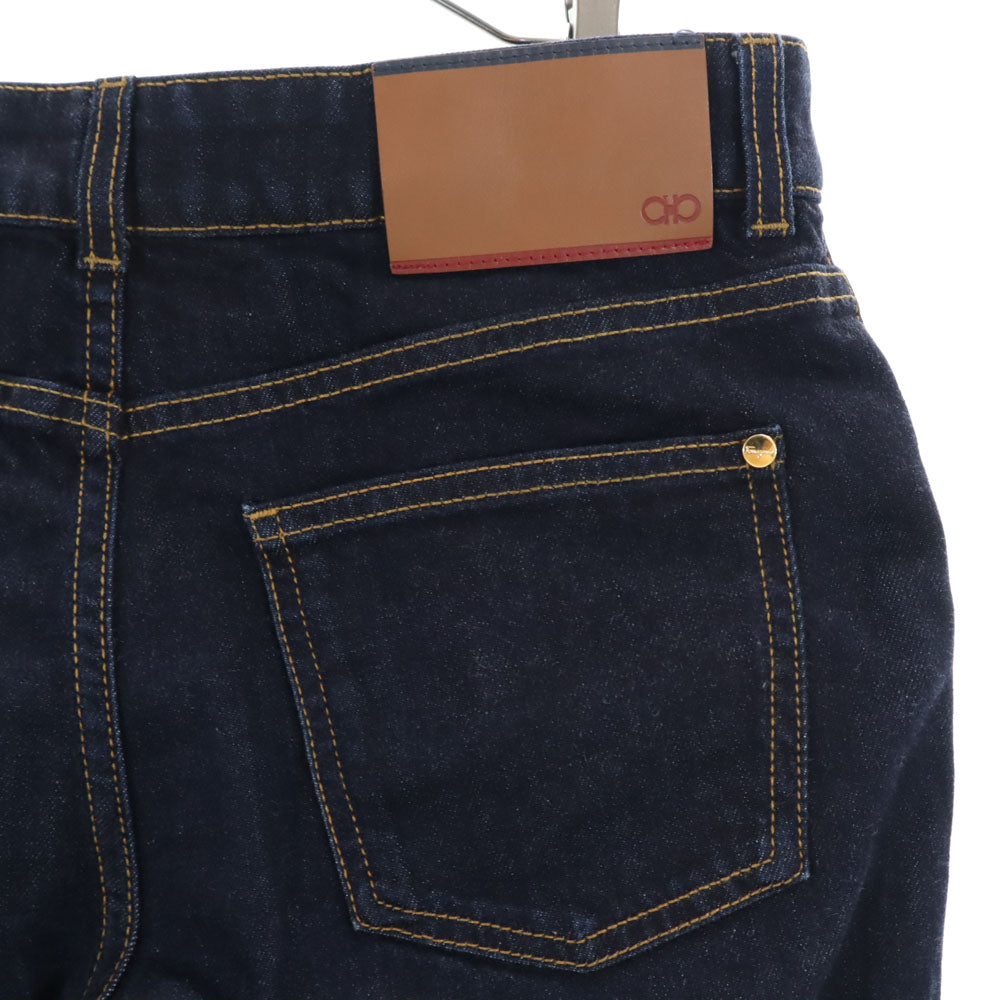 サルヴァトーレフェラガモ ストレートデニムパンツ 38 ネイビー Salvatore Ferragamo ジーパン レディース