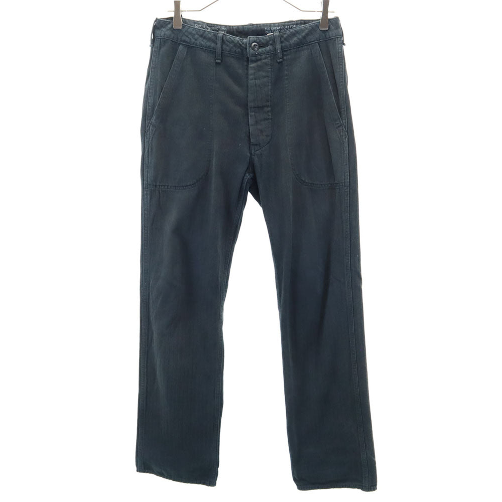 COOTIE クーティー ヘリンボーン ボタンフライ ロングパンツ w30 ブラック系 メンズ