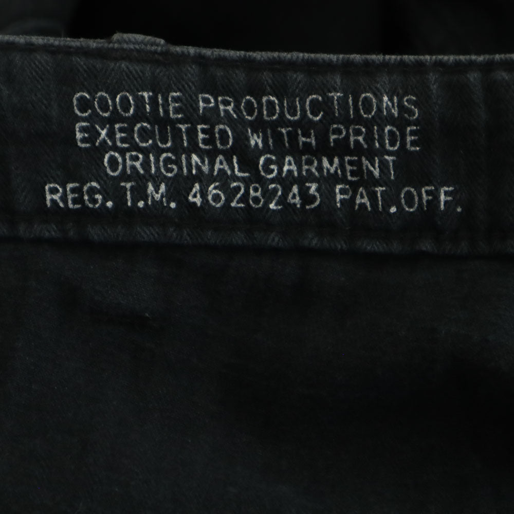 COOTIE クーティー ヘリンボーン ボタンフライ ロングパンツ w30 ブラック系 メンズ