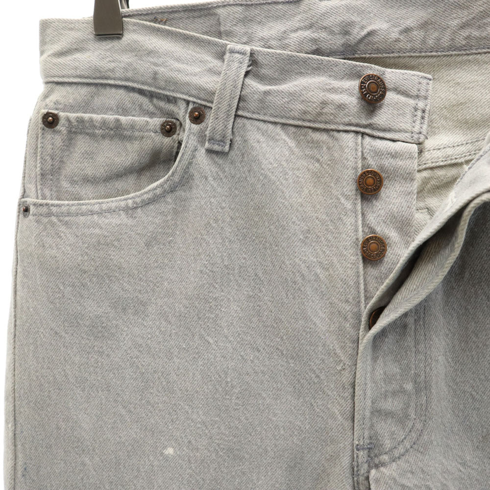 Levi's リーバイス 80s 501 USA製 オールド 先染め ボタンフライ ストレートデニムパンツ w30 グレー系 ジーパン メンズ