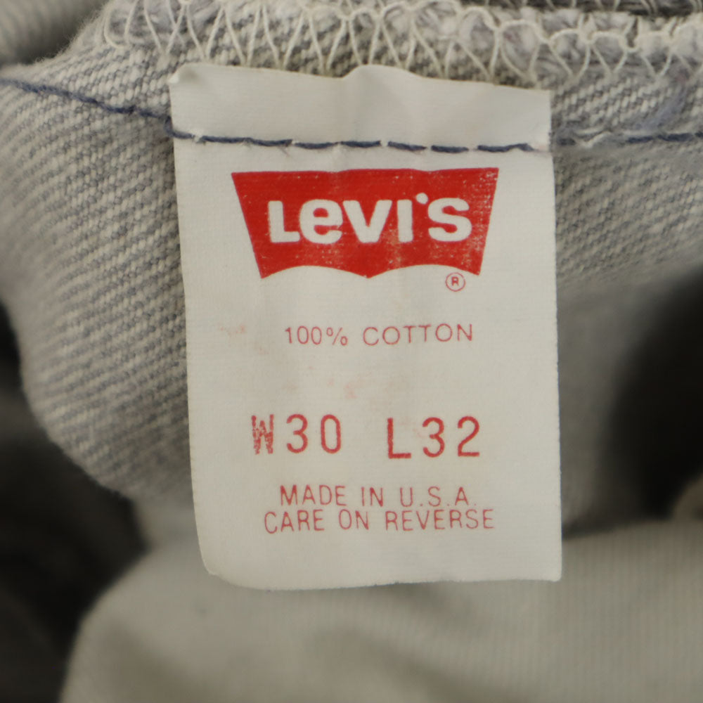 Levi's リーバイス 80s 501 USA製 オールド 先染め ボタンフライ ストレートデニムパンツ w30 グレー系 ジーパン メンズ