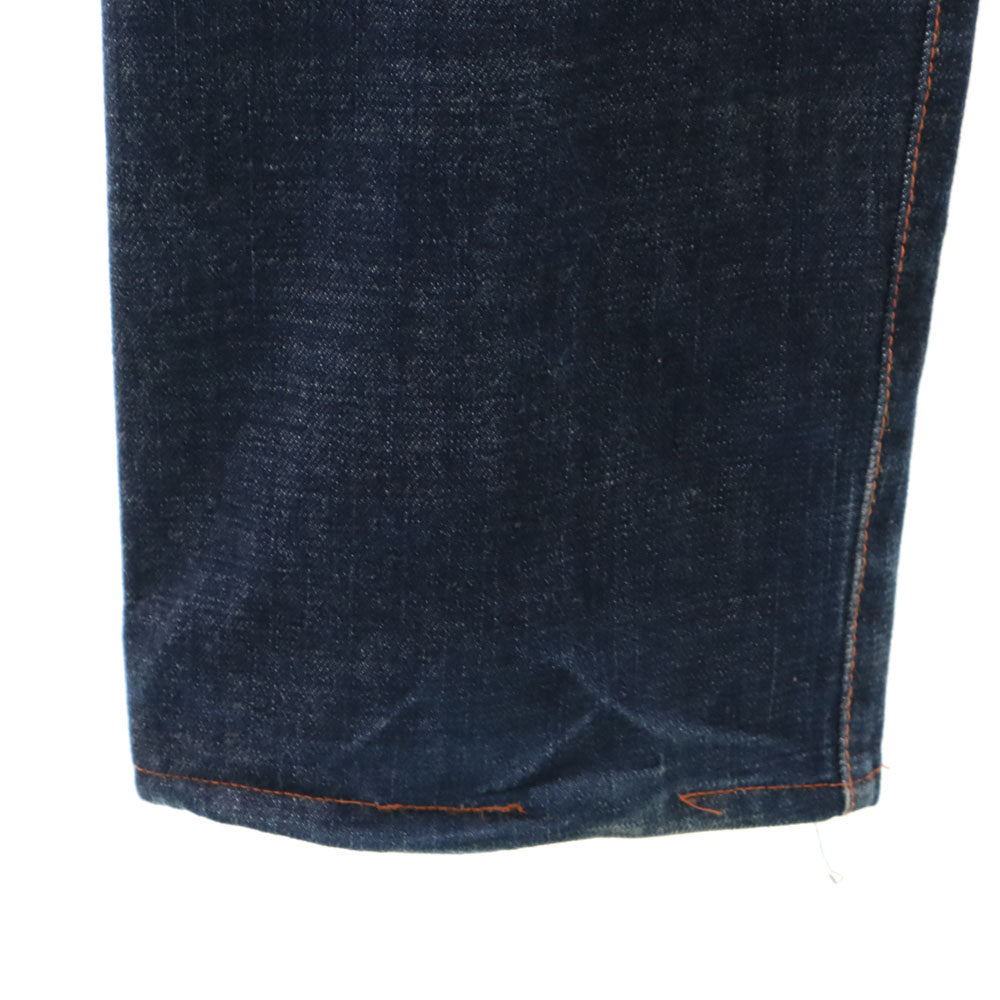 EVISU エヴィス 1460 切抜き大黒 家紋ペイント カモメ 赤耳 デニムパンツ W30 インディゴ PARIS ジーンズ セルビッチ Vステッチ 隠しリベット オフセットベルトループ メンズ