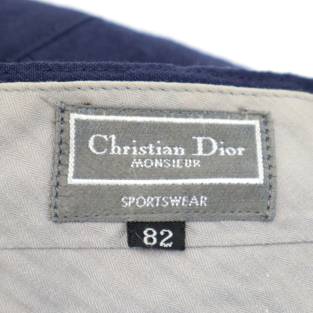 Christian Dior クリスチャンディオール 90s オールド トラウザー パンツ 82 ネイビー SPORTS WEAR タック メンズ
