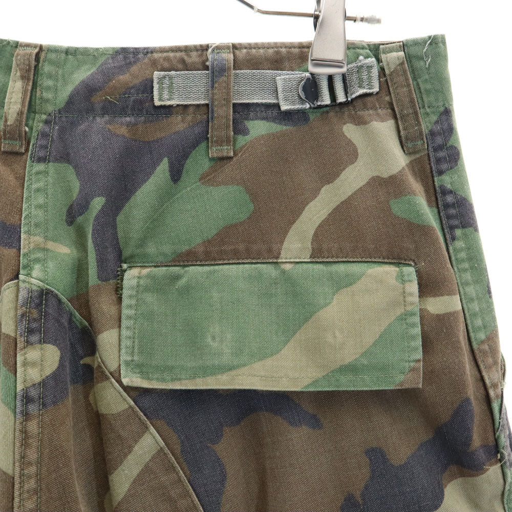 アメリカ軍 80s DLA ウッドランドカモ カモフラ柄 ミリタリー カーゴパンツ カーキ US ARMY 迷彩 ボタンフライ メンズ