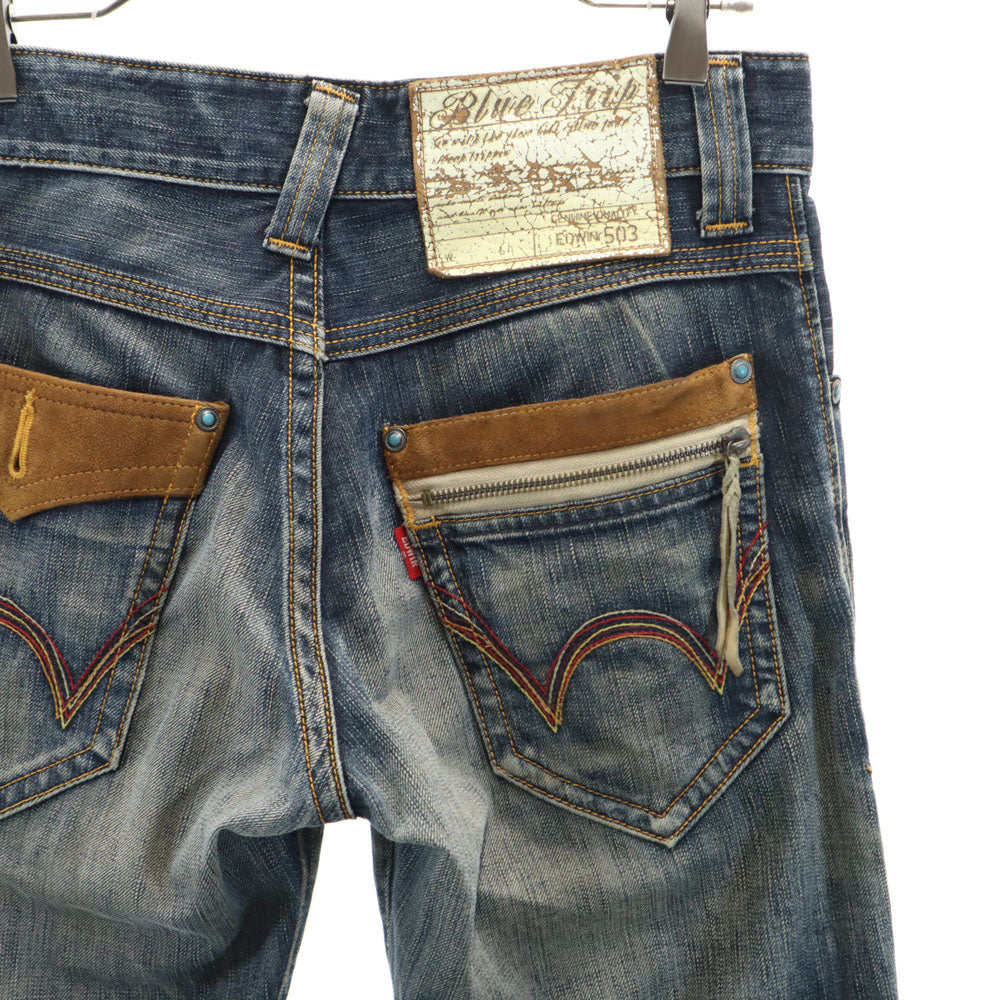 エドウィン 503 BLUE TRIP ストレートデニムパンツ W28 インディゴ EDWIN ジーンズ BTZF54 メンズ