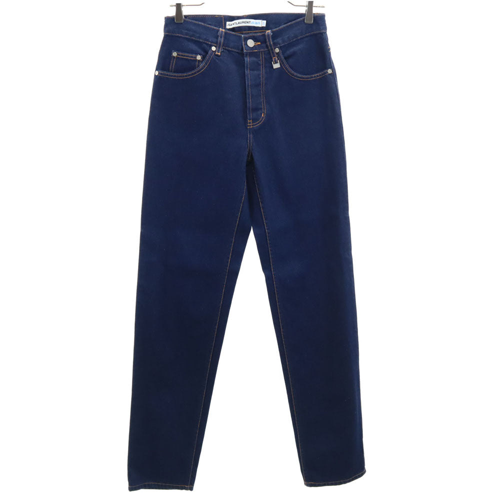 未使用 SAINT LAURENT サンローラン ストレートデニムパンツ W29 インディゴ JEANS ジーンズ ボタンフライ メンズ