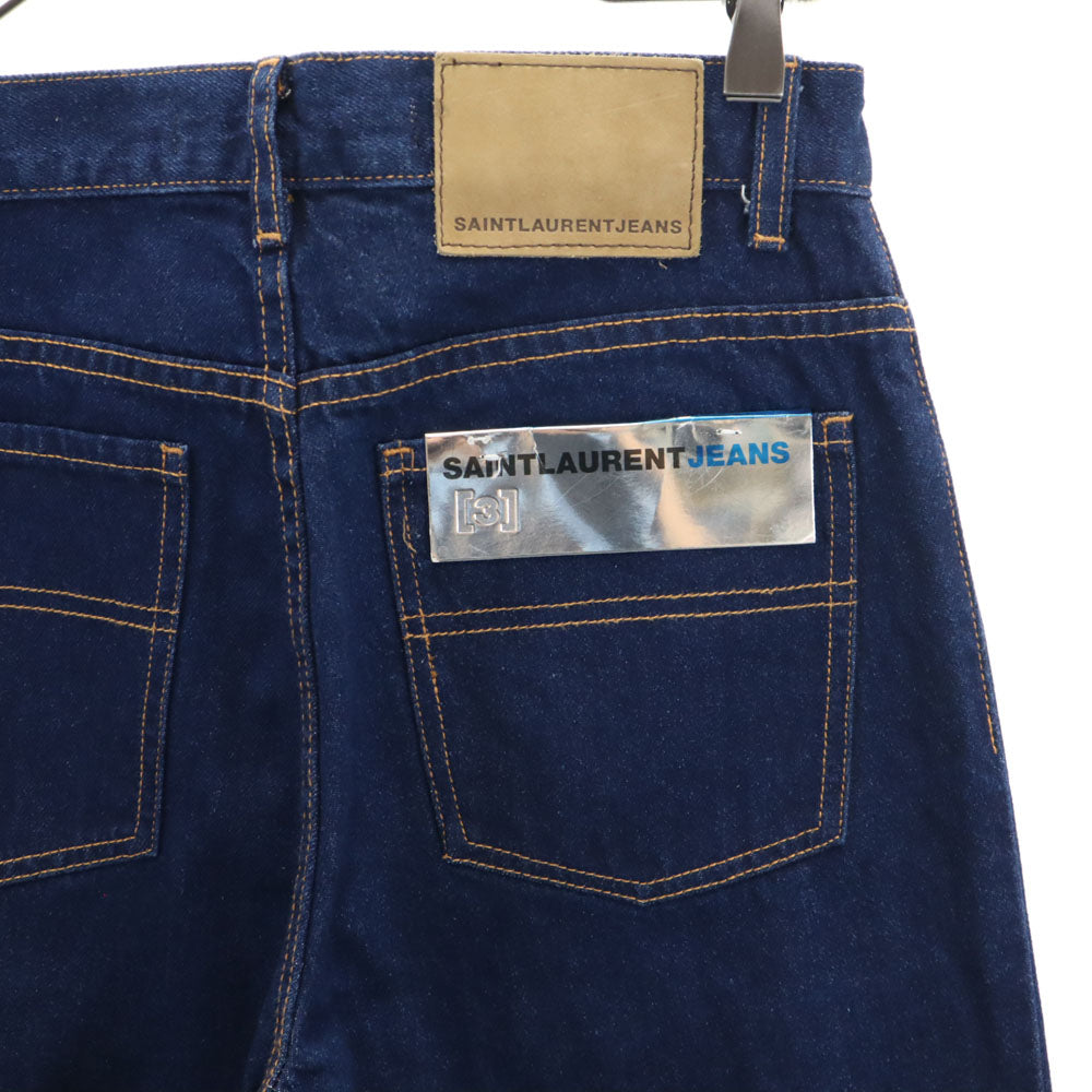 未使用 SAINT LAURENT サンローラン ストレートデニムパンツ W29 インディゴ JEANS ジーンズ ボタンフライ メンズ
